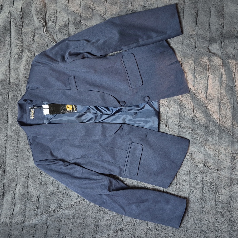 QED London Women's Navy 2 Button Blazer Size Large, New With Tags! - Picture 13 of 13